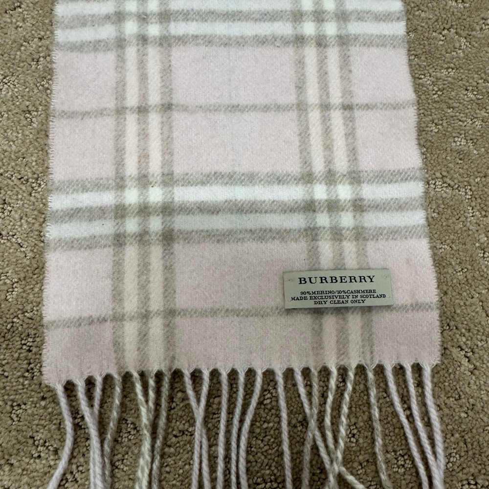 Girls Pink Burberry Scarf